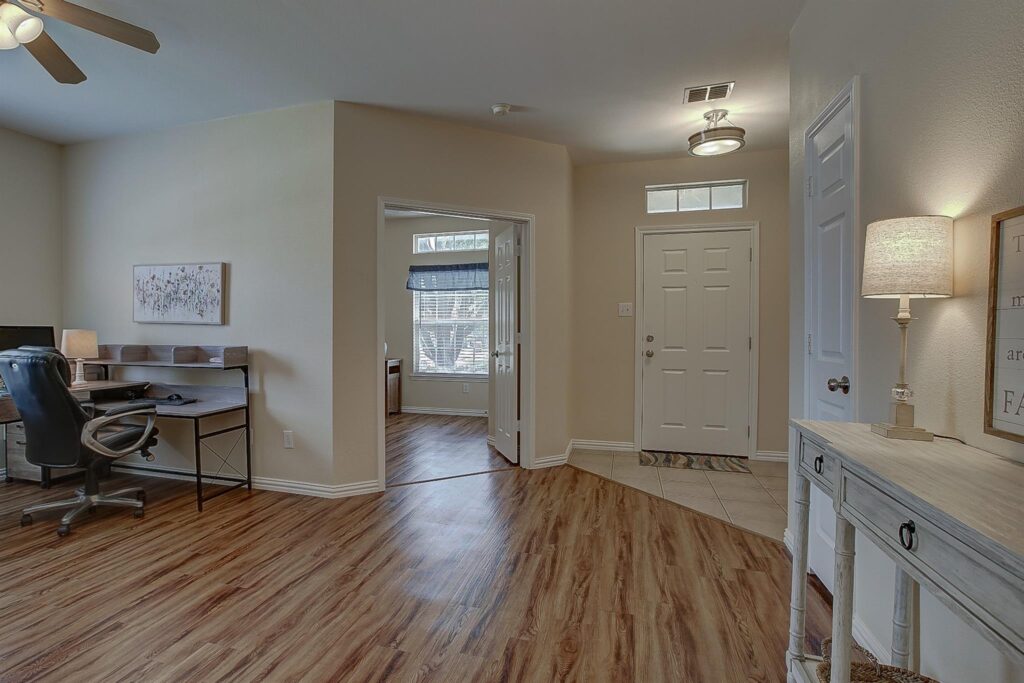 Entry with view of Bedroom/Office